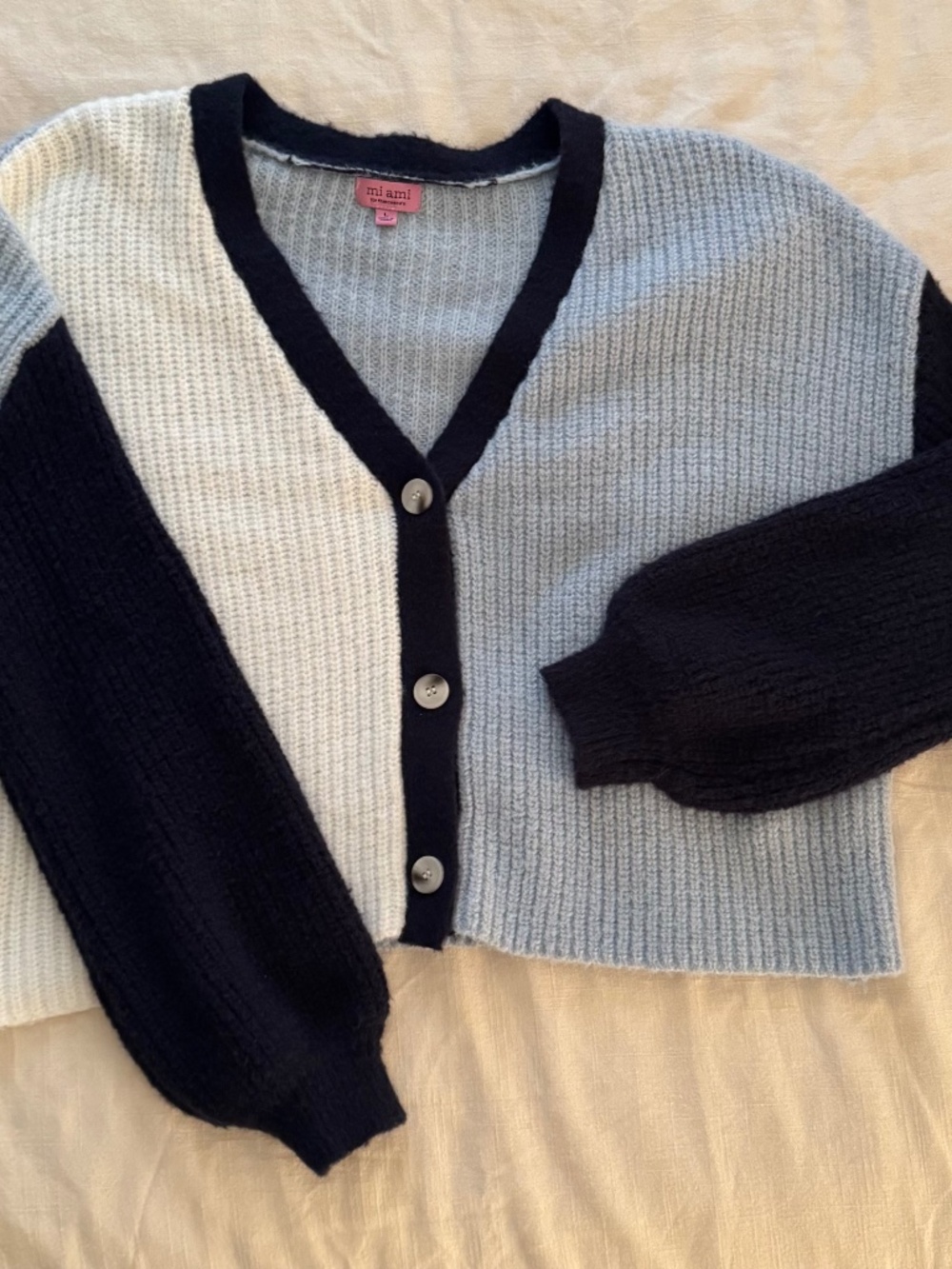 Blue Color Block Sweater